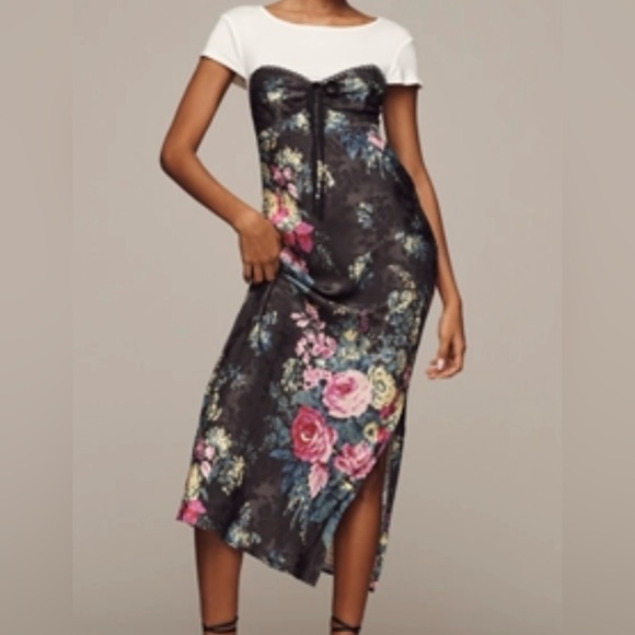 Anthropologie Twofer Midi Slip Dress - Picture 1 of 3